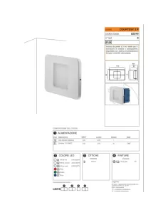 Domino led 7e3162302pe3 courtoisie 3p 230v nw 4000k gris argent opale
